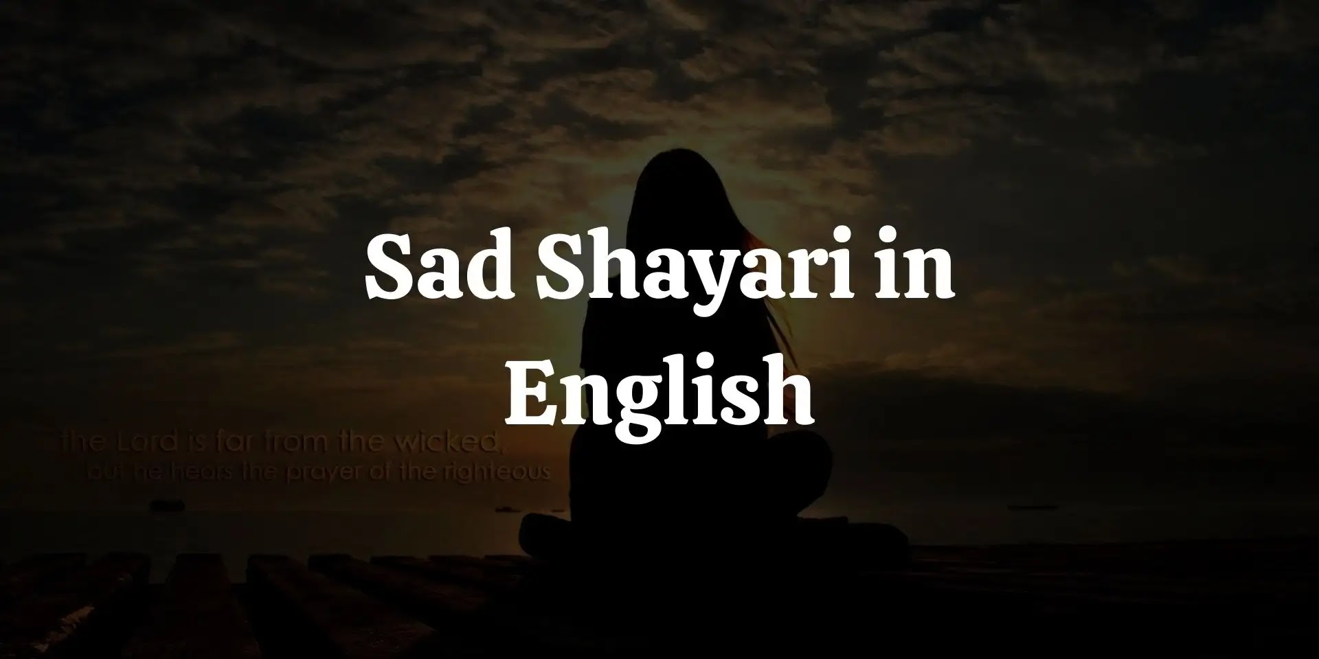 Sad Shayari in English